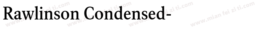 Rawlinson Condensed字体转换